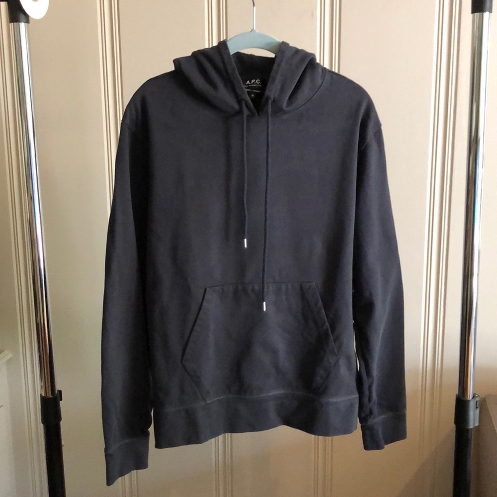 Men’s A.P.C. Navy Pullover Hoodie